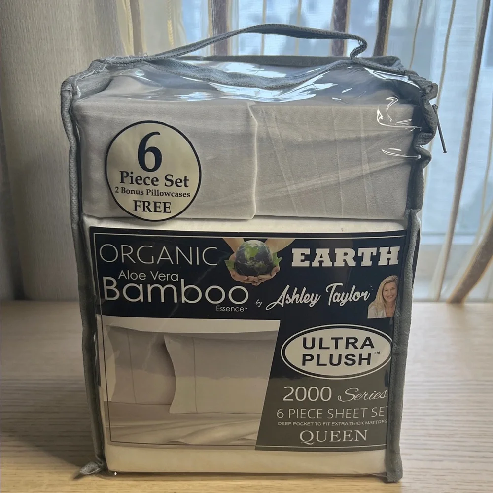 Ashley Taylor Organic Bamboo Queen Sheet Set - White